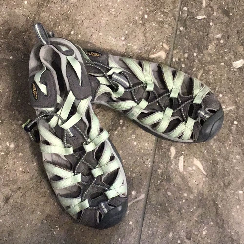 Keen Gray and Green Sandals, 9